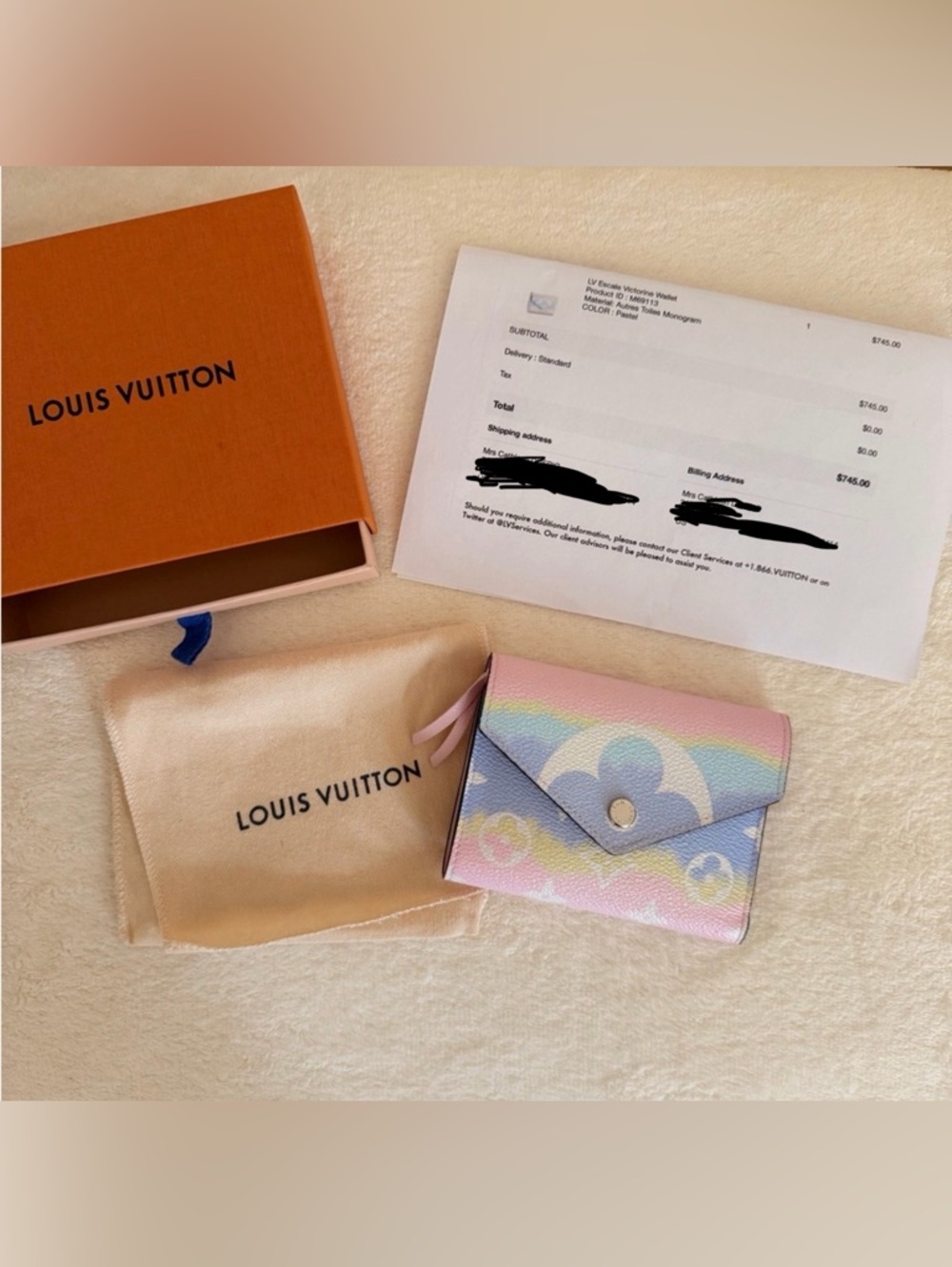 Louis Vuitton 2020 Summer Collection Pink Blue Yellow Pastel Monogram Wallet